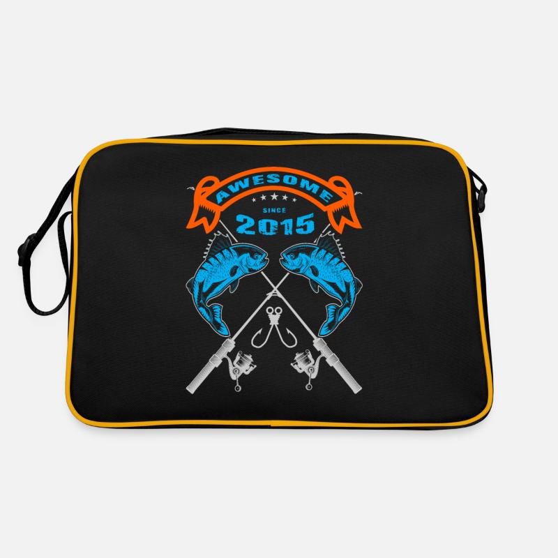 Awesome since 2015. Angel, Angler Geburtstag Retro Tasche
