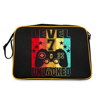 7 Years Birthday Shirt Gamer 7. - Retro Bag - black/gold - Back