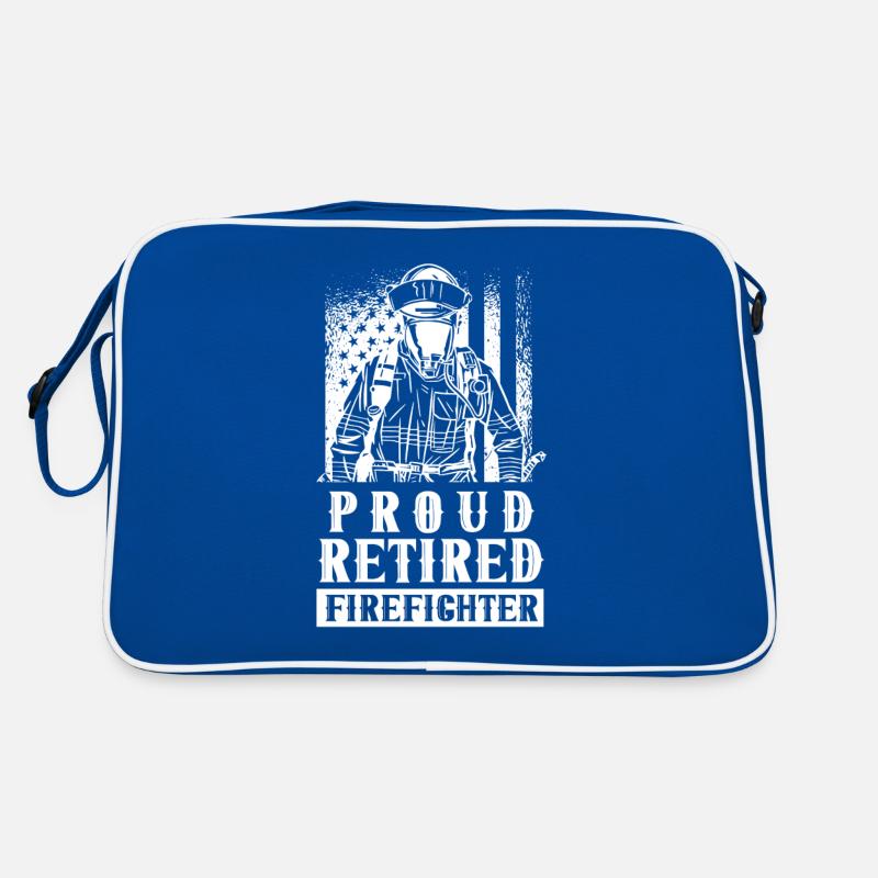 Stolzer Feuerwehrmann Im Ruhestand Rente Rentner Retro Tasche