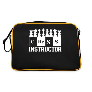 Chess teacher chess chess player chess club - Retro Bag - black/gold - Back