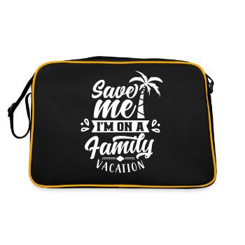 Sauvez-moi Je suis en vacances en famille Famille - Sac Retro - noir/or - Dos