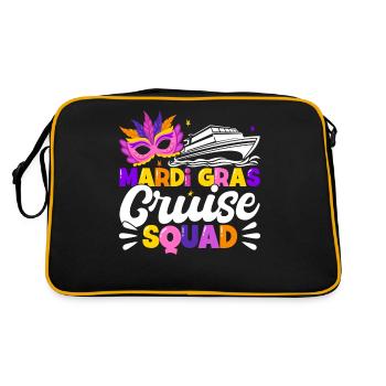 Mardi Gras Cruise Squad - Retro Tasche - Schwarz/Gold - Hinten