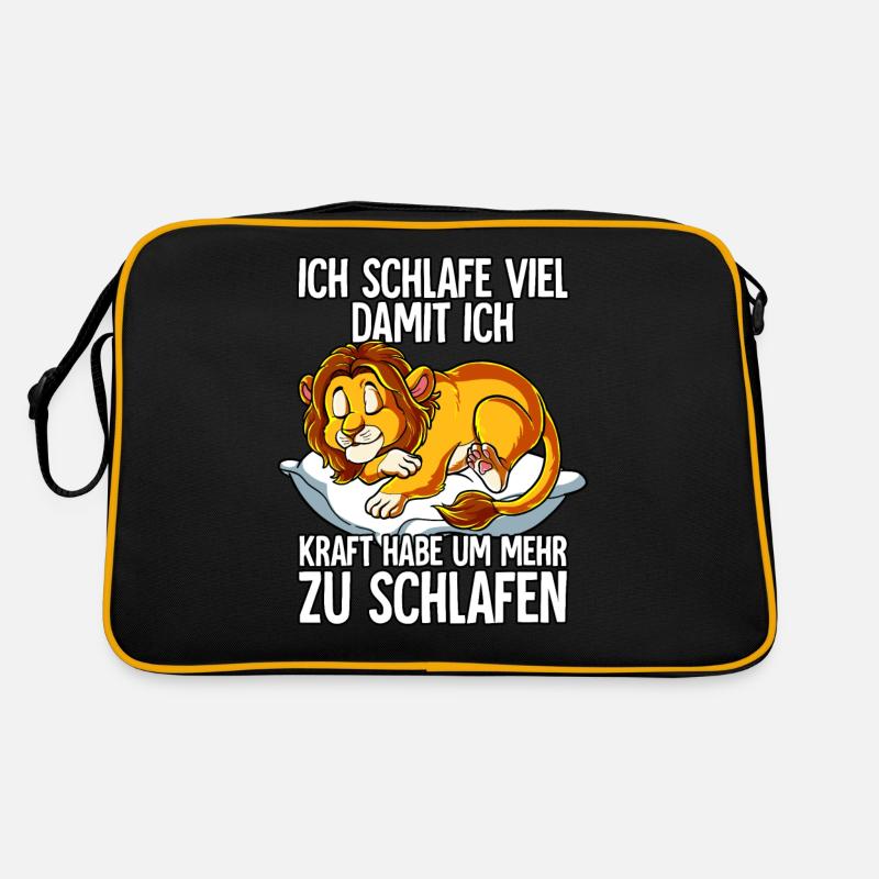 Ich Schlafe Löwe Retro Tasche