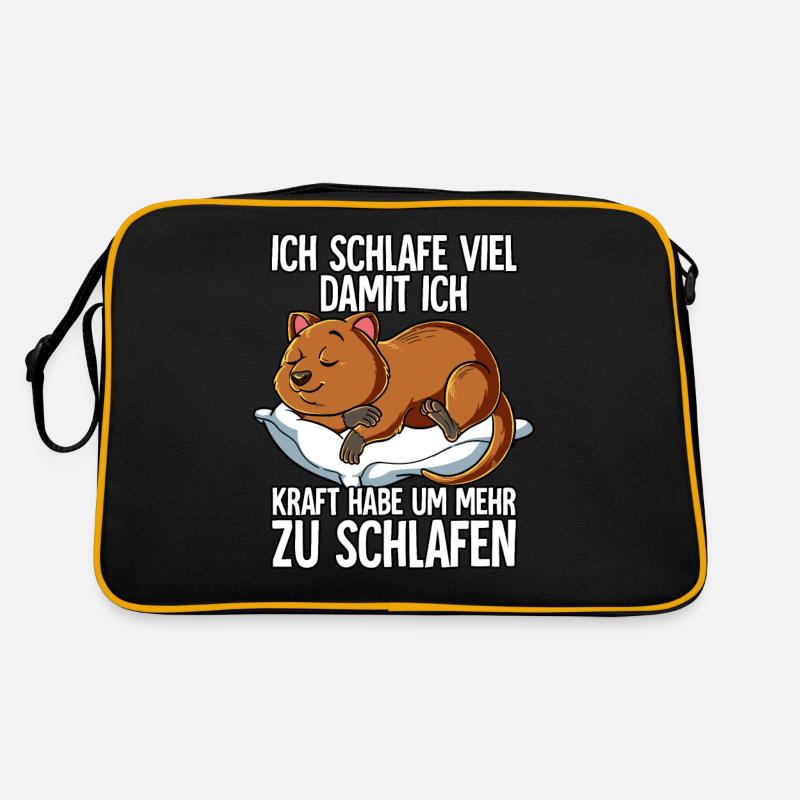 Ich Schlafe Quokka Retro Tasche