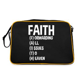 Faith Forwarding All Issues To Heaven - Retro Bag - black/gold - Back