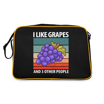 Raisins Raisins Vin Cadeau - Sac Retro - noir/or - Dos