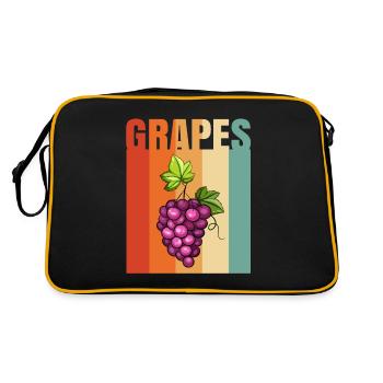 Raisins Raisins Vin Cadeau - Sac Retro - noir/or - Dos