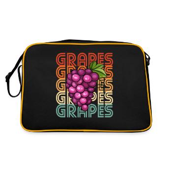 Raisins Raisins Vin Cadeau - Sac Retro - noir/or - Dos