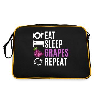 Raisins Raisins Vin Cadeau - Sac Retro - noir/or - Dos
