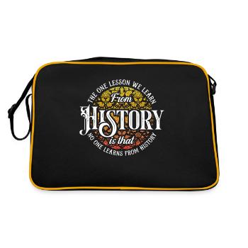 Historian The One Lesson We Researcher Historians - Retro Tasche - Schwarz/Gold - Hinten