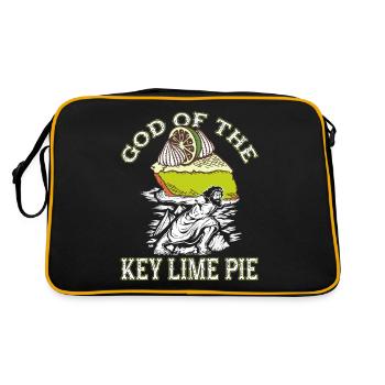 Funny Lemon Cake Design - Retro Bag - black/gold - Back