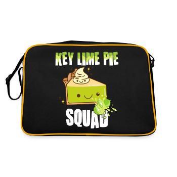Funny Lemon Cake Design - Retro Bag - black/gold - Back