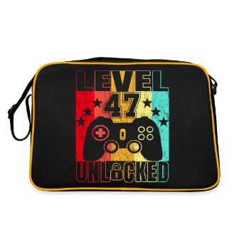 47 years birthday shirt Gamer Gamer 47. - Retro Bag - black/gold - Back