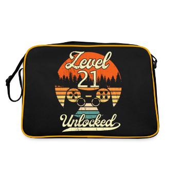 Level 21 Unlocked Men Gamer 21 Birthday Gamer - Retro Bag - black/gold - Back