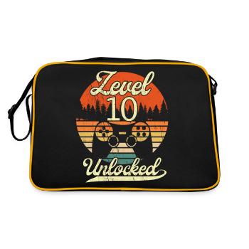 Niveau 10 Hommes Débloqués Hommes Joueurs 10 - Sac Retro - noir/or - Dos