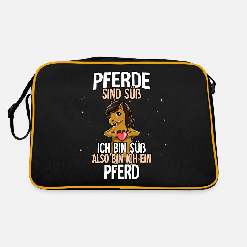Pferde Sind Süß Pferd Retro Tasche