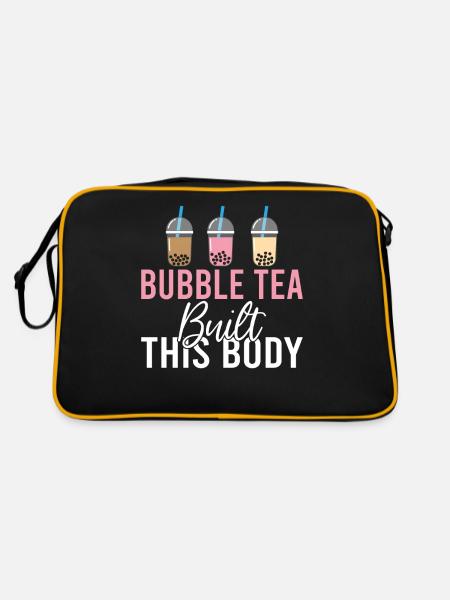 Bubble Tea Lover Cadeau - Sac Retro - noir/or - Dos