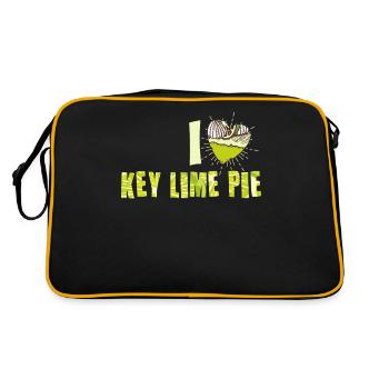 Funny I Love Lemon Cake Design - Retro Bag - black/gold - Back