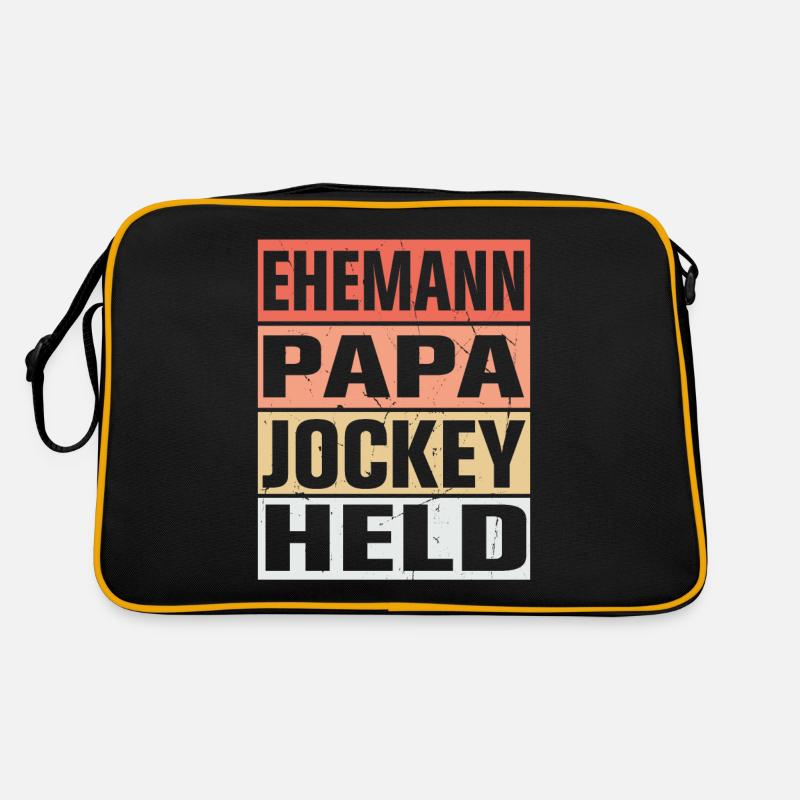 Jockey Vater Ehemann Held Retro Tasche