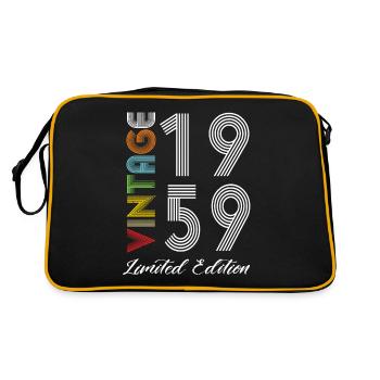Vintage 1959 Vintage Geburtstag Retro Vintage - Retro Tasche - Schwarz/Gold - Hinten
