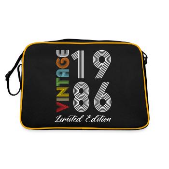 Vintage 1986 Vintage Geburtstag Retro Vintage - Retro Tasche - Schwarz/Gold - Hinten