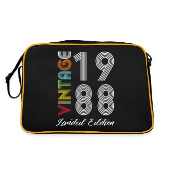 Vintage 1988 Vintage Geburtstag Retro Vintage - Retro Tasche - Schwarz/Gold - Hinten