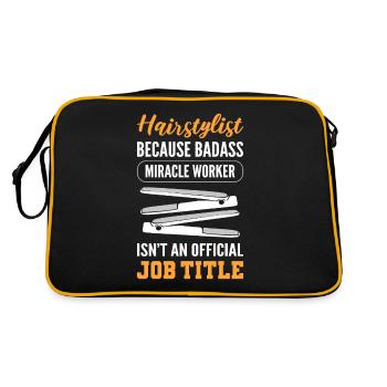 Le coiffeur Badass Miracle Worker n’est pas un travail - Sac Retro - noir/or - Dos