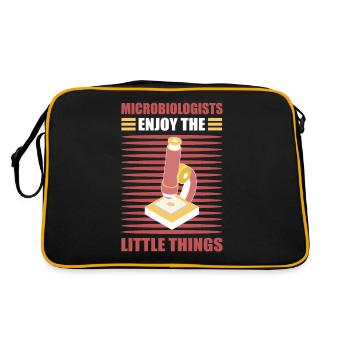 Microbiologists Enjoy The Little Things - Retro Bag - black/gold - Back