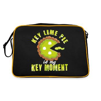 Funny Lemon Cake Design - Retro Bag - black/gold - Back