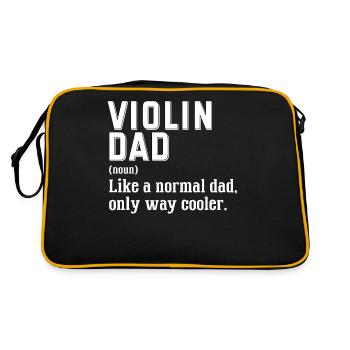 Violin Music Violin Player Musician - Retro Bag - black/gold - Back