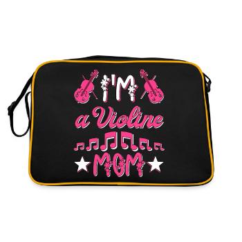 Violin Music Violin Player Musician - Retro Bag - black/gold - Back