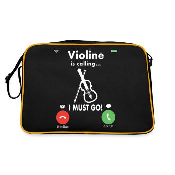 Violin Music Violin Player Musician - Retro Bag - black/gold - Back