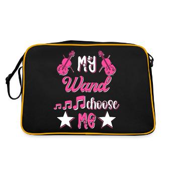 Violin Music Violin Player Musician - Retro Bag - black/gold - Back