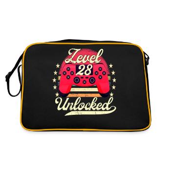 Niveau 28 Hommes débloqués Gamer Anniversaire - Sac Retro - noir/or - Dos