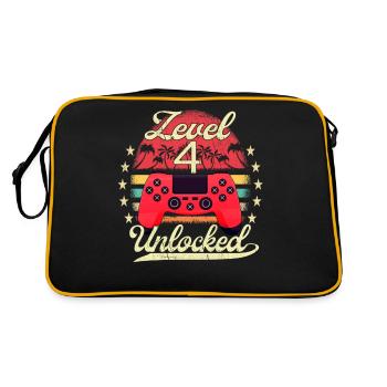 Niveau 4 Débloqué Gaming Boys Girls Gamer 4. - Sac Retro - noir/or - Dos