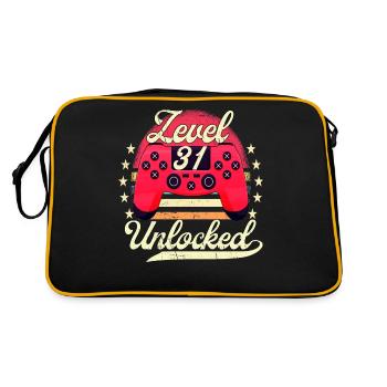 Level 31 Unlocked Men Gamer Birthday Level - Retro Bag - black/gold - Back