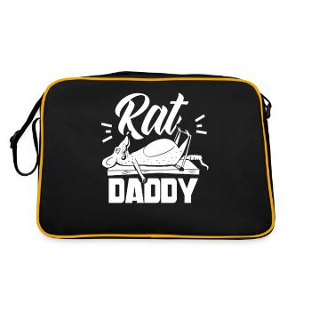 Rat Daddy Rat Papa Cute Rats Animal Lovers - Retro Bag - black/gold - Back