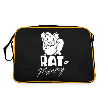 Rat Mama Rat Mama Rats Animal Mignon Amant - Sac Retro - noir/or - Dos