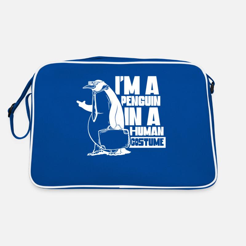 Ich Bin Ein Pinguin In Einem Menschlichen Kostüm Retro Tasche