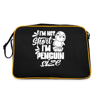 Je ne suis pas petit Je suis de la taille d’un pingouin Pingouin - Sac Retro - noir/or - Dos
