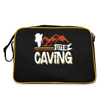 Let's go to Cave Cave Caving - Retro Bag - black/gold - Back
