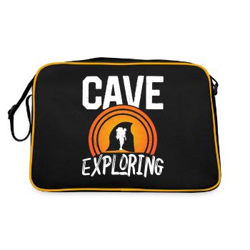 Cave Exploring Caving Caving Cave Hiking Cave - Retro Bag - black/gold - Back