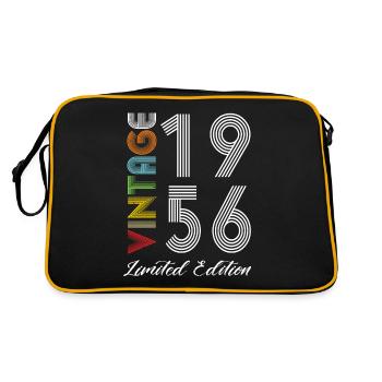 Vintage 1956 Vintage Geburtstag Retro Vintage - Retro Tasche - Schwarz/Gold - Hinten