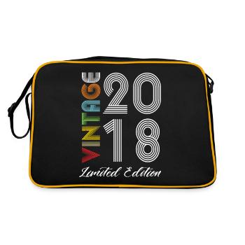 Vintage 2018 Vintage Geburtstag Retro Vintage - Retro Tasche - Schwarz/Gold - Hinten
