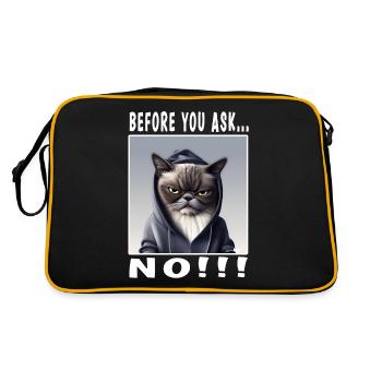 Avant de demander non - Sac Retro - noir/or - Dos