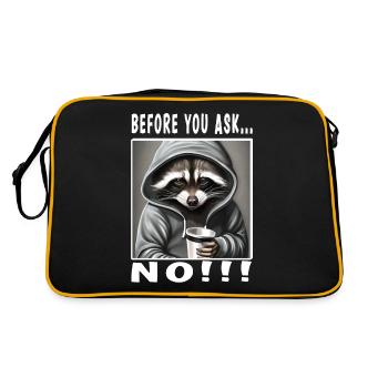 Avant de demander non - Sac Retro - noir/or - Dos