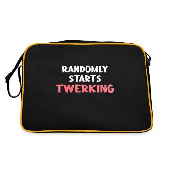 Twerking Twerk Gift - Retro Bag - black/gold - Back