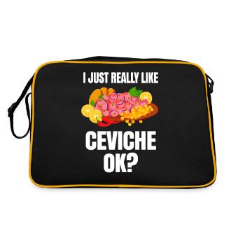 I just really like ceviche - Retro Bag - black/gold - Back