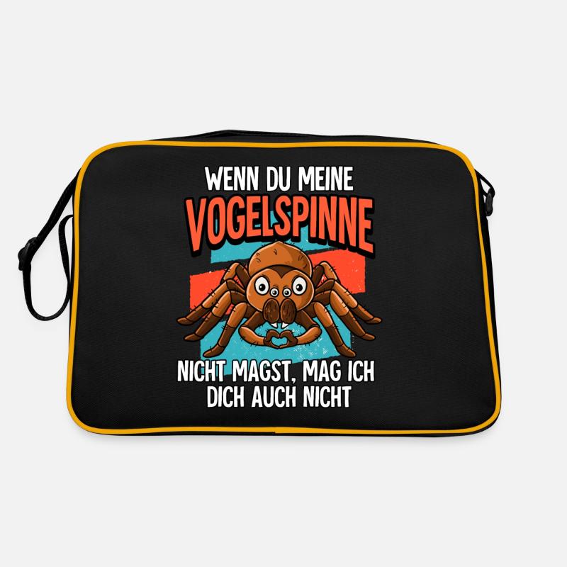Wenn Du Meine Vogelspinne - Retro Tasche - Schwarz/Gold