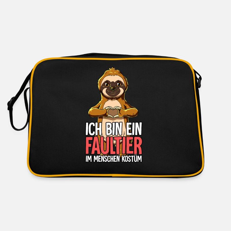 Ich Bin Ein Faultier Retro Tasche